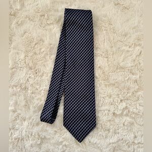 Classic Black and Blue Checkered Men's Tie